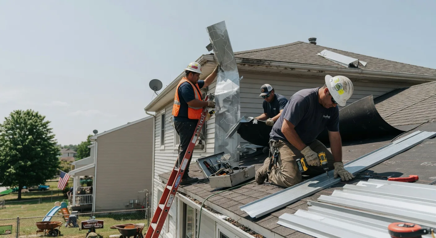 Storm Damage Metal Roof Repair in Oostburg, WI